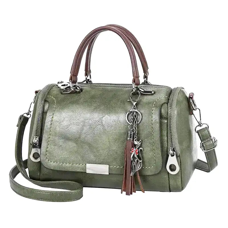 R&B – Geräumige Handtasche aus weichem mit Riemen und Reißverschluss