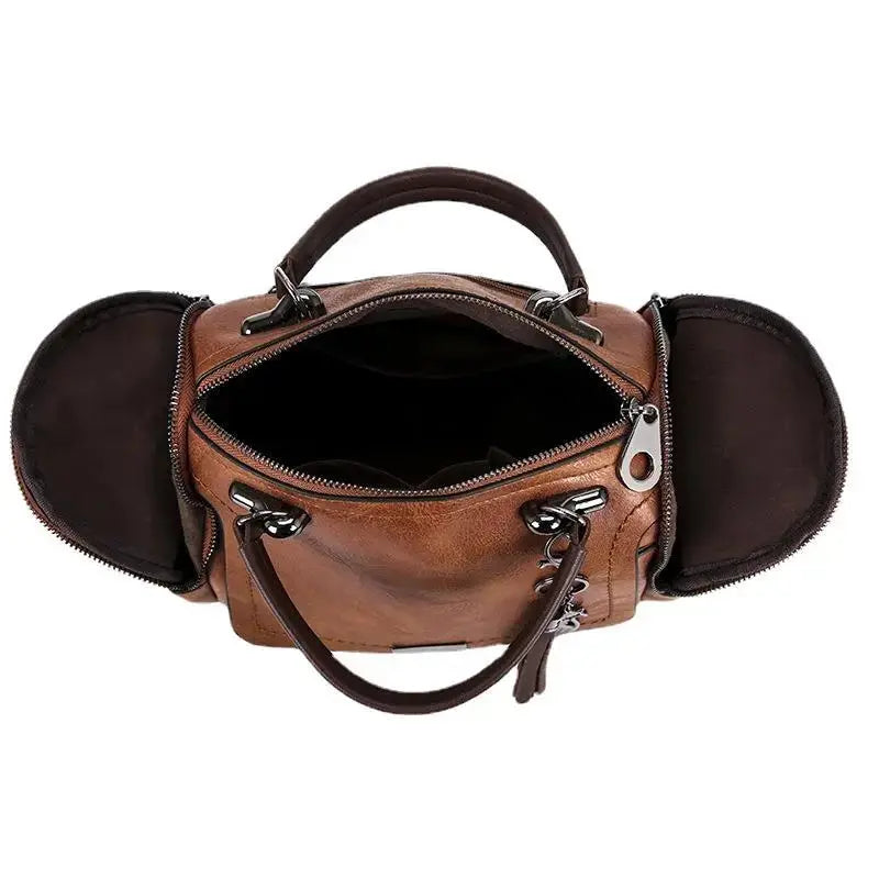 R&B | Geräumige Handtasche aus weichem mit Riemen und Reißverschluss