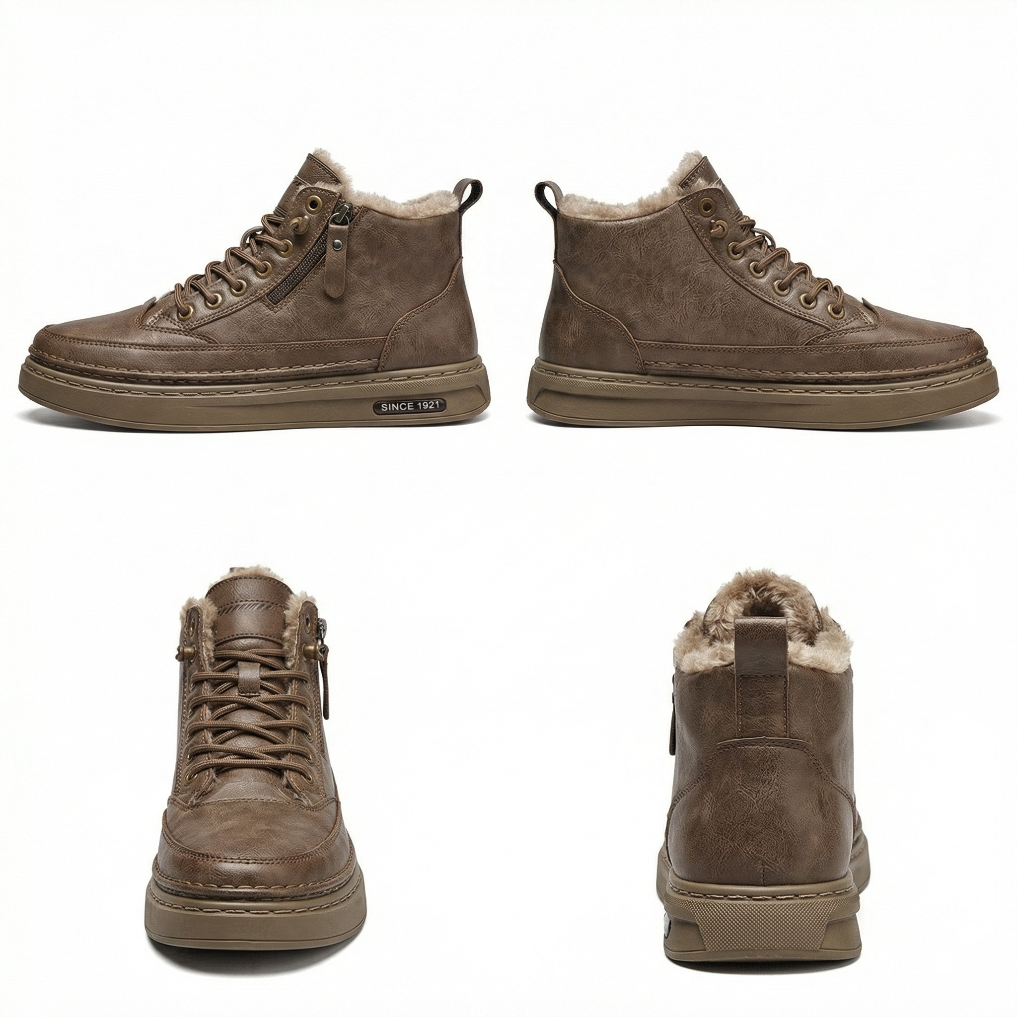 R&B | Herren Schneestiefel mit warmem Baumwollfutter und rutschfester Sohle