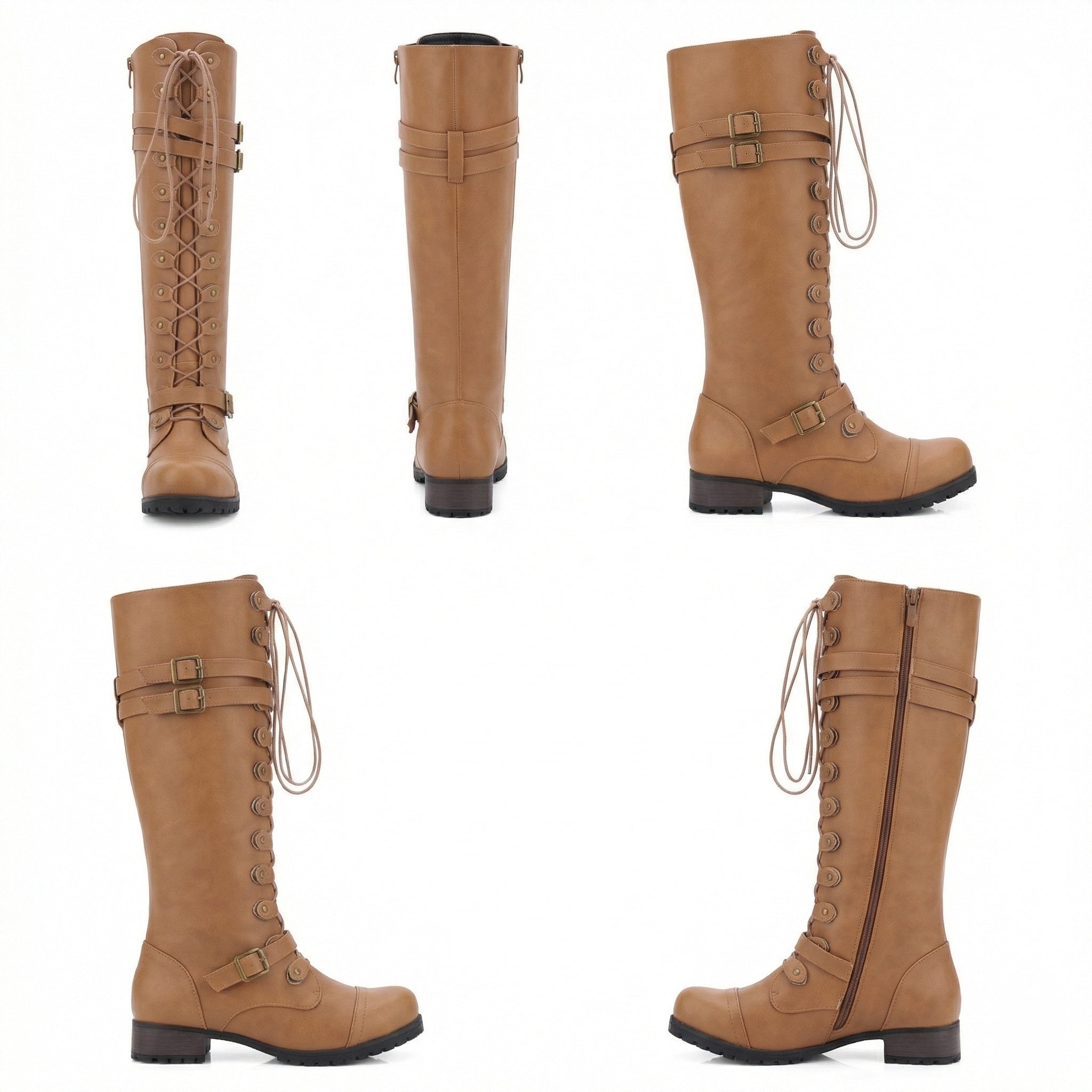 Steampunk-Inspirierte Damen Schnürstiefel R&B