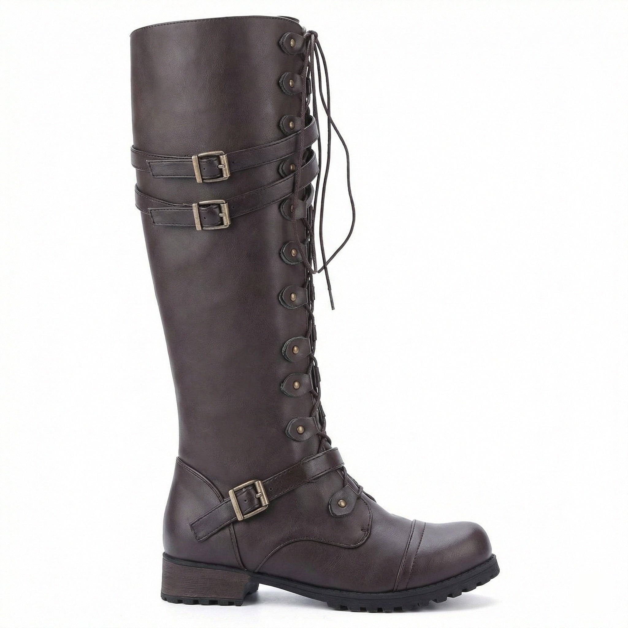 Steampunk-Inspirierte Damen Schnürstiefel R&B