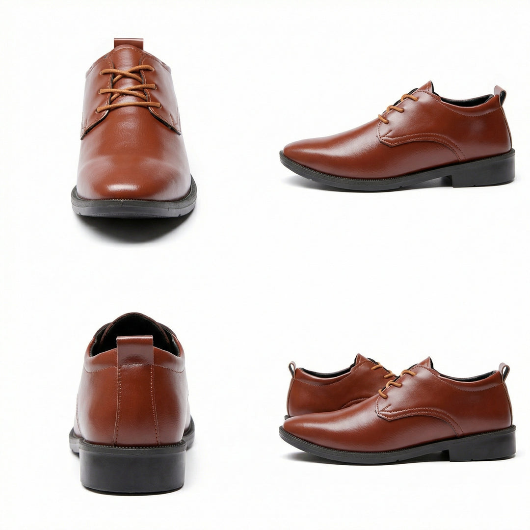 Herren Elegante Leder Schnürschuhe mit rutschfester Sohle R&B