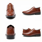 Herren Elegante Leder Schnürschuhe mit rutschfester Sohle R&B