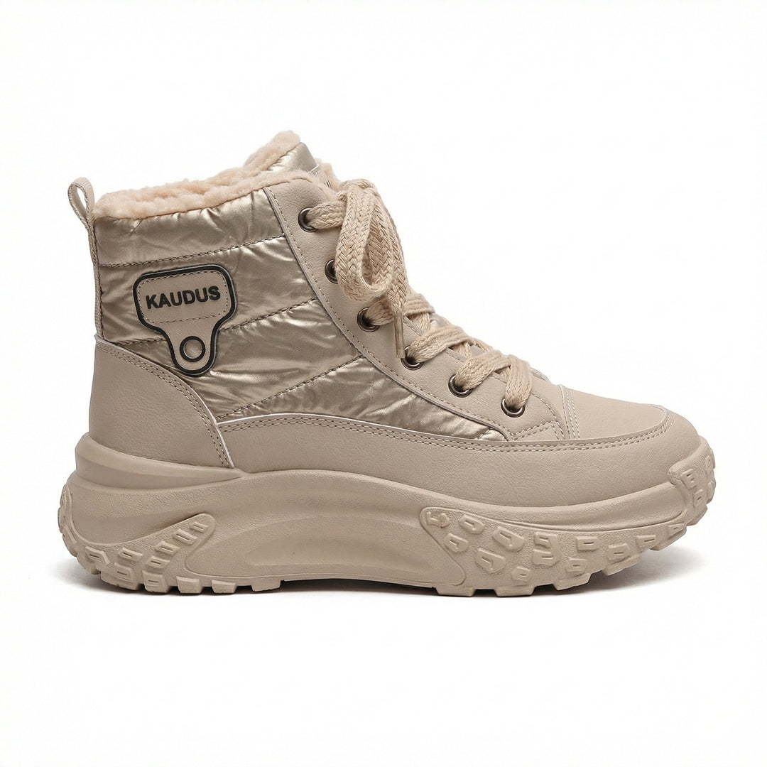 Damen gefütterte Winter-Sneaker mit hohem Kragen und rutschfester Sohle R&B