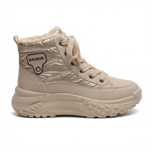 Damen gefütterte Winter-Sneaker mit hohem Kragen und rutschfester Sohle R&B