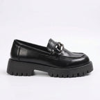Damen Chunky Loafers mit Ketten-Applikation und robustem Profil R&B
