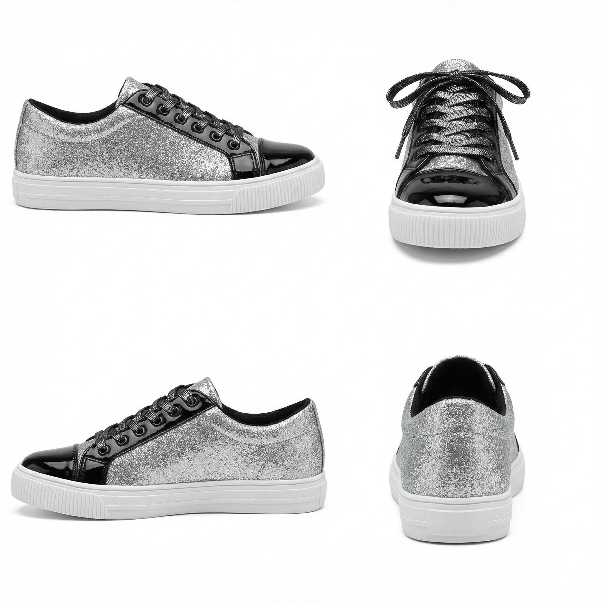 luxuriöser lässiger Glitzer-Damenschuh