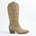 R&B | Cowboy Stiefel Retro Chunky Heel Spitzstiefel mit Stylischem Seitenreißverschluss