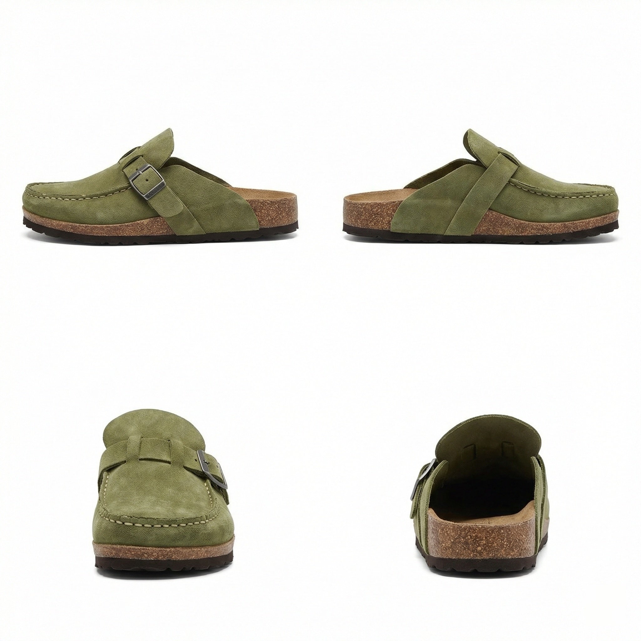Clogs - Damen Retro Wildleder Slip-On Mule R&B