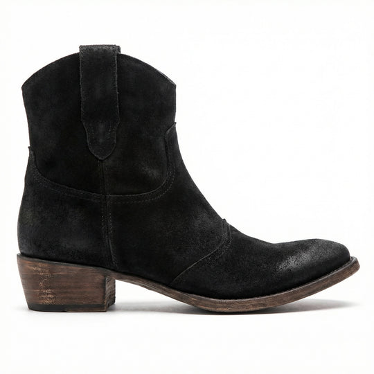 Kurze Cowboy-Stiefel | Western | Wildleder | Knöchel-Stiefel | Damenstiefel R&B