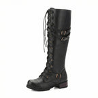 Steampunk-Inspirierte Damen Schnürstiefel R&B