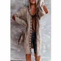 R&B | Lange Strickjacke mit Kapuze