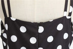 Vintage Rockabilly schwarze Polka Dots