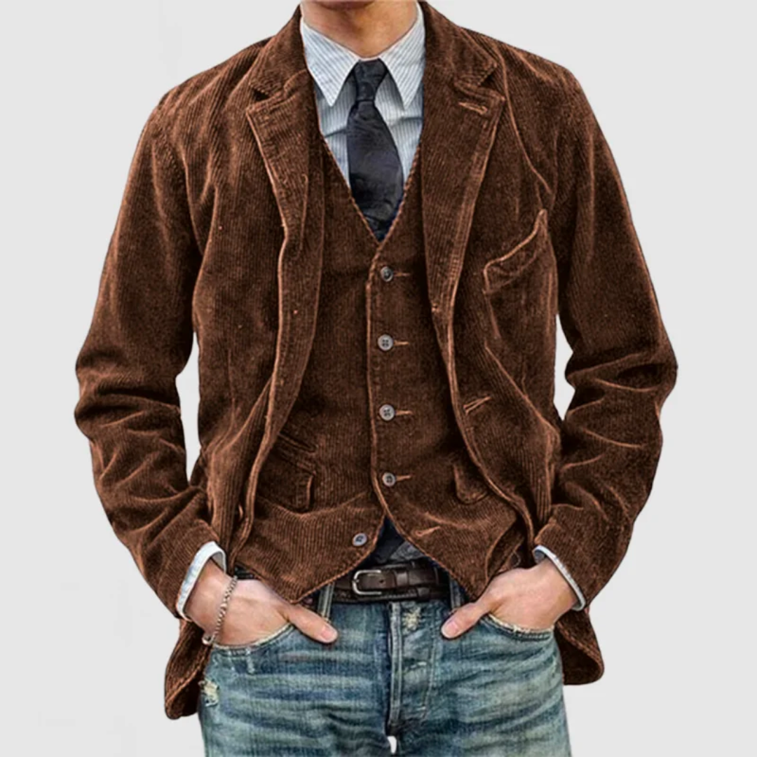R&B | Herrenjacke – Reverskragen mit Knopfverschluss