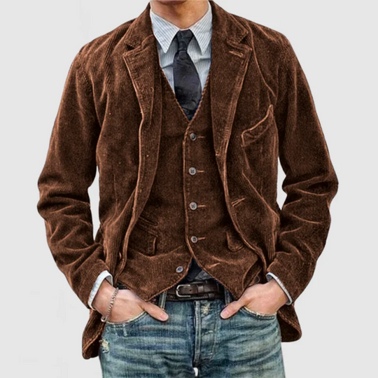 R&B | Herrenjacke – Reverskragen mit Knopfverschluss