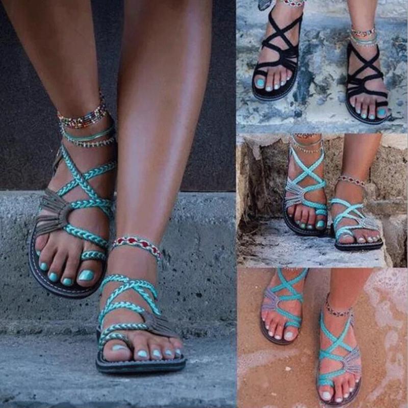 R&B | Seil Knoten Fußflachsandalen