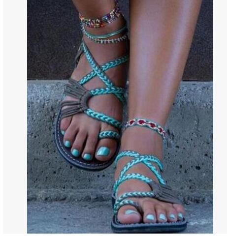 R&B | Seil Knoten Fußflachsandalen