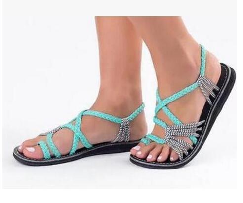 R&B | Seil Knoten Fußflachsandalen