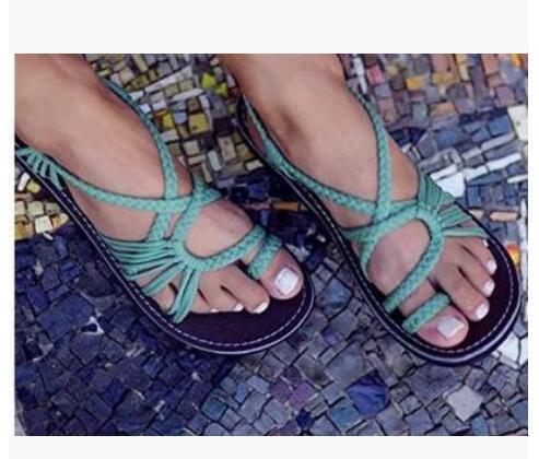 R&B | Seil Knoten Fußflachsandalen