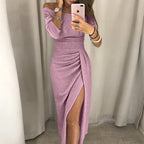 Flor | Elegantes Abendkleid mit Schlitz