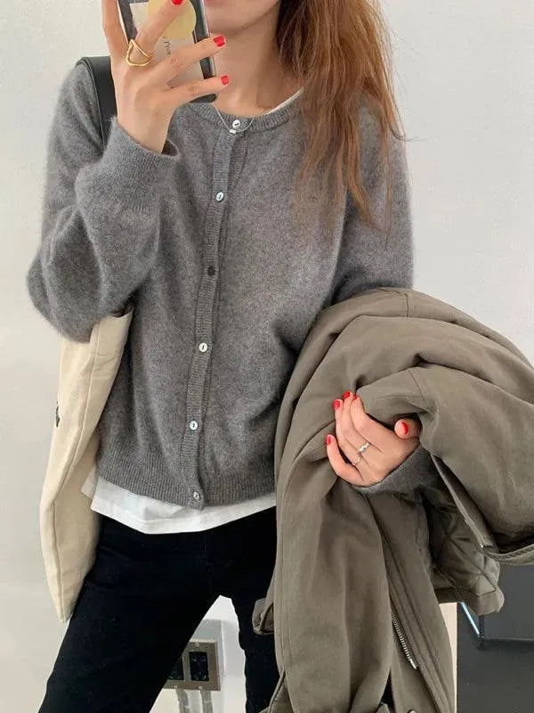 R&B | Geschichteter Damen Strickjacke Pullover