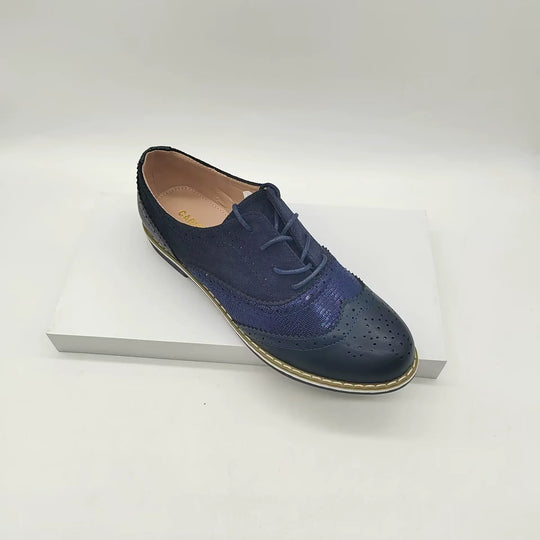 R&B | Brogues Schuhe Echtes Leder Klassische Schnürung Elegantes Perforiertes Design
