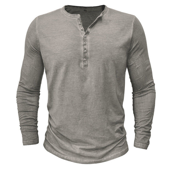 R&B – Henley-Hemd für Herren mit langen Ärmeln