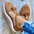 Quasten Loafer Sandalen R&B