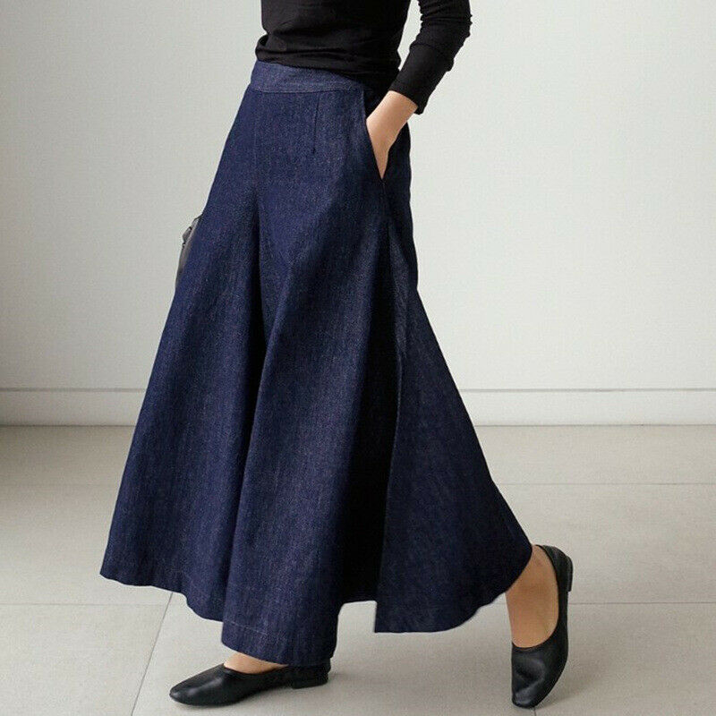Womens Loose Denim Hosen