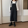 Lässiges Jeans-Latzkleid mit Vordertasche