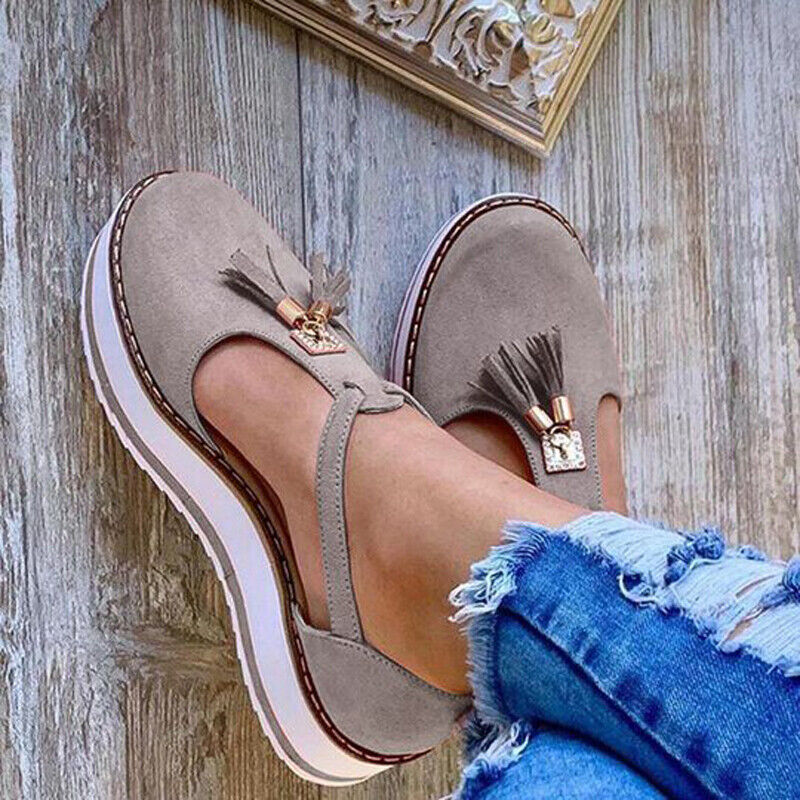 Quasten Loafer Sandalen R&B