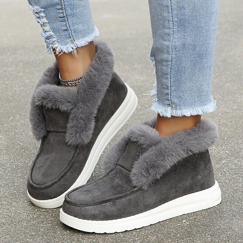 R&B | Winter Mokassins - Wildleder Slip-On Mokassins mit Pelzfutter
