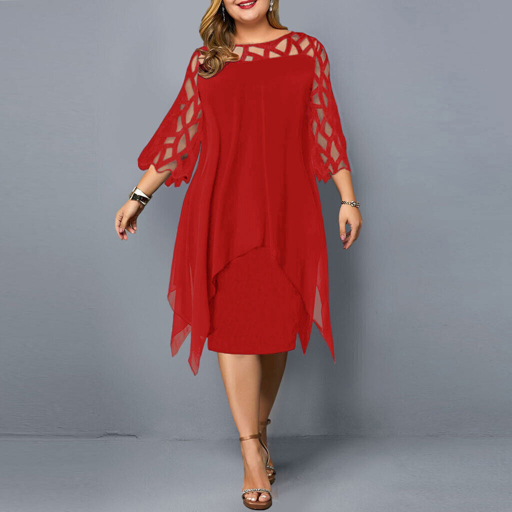 R&B | Midi-Kleid In Übergröße für Modische Looks
