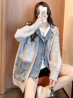 R&B | Splicing Jeansjack Stilvoll & trendy