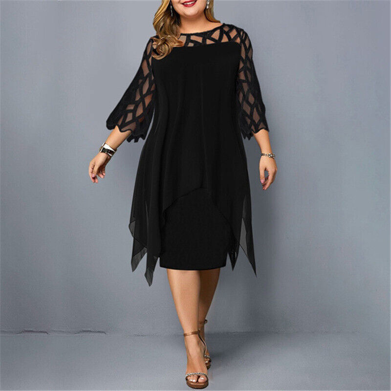 R&B | Elegantes Plus Size Midi Kleid für Frauen