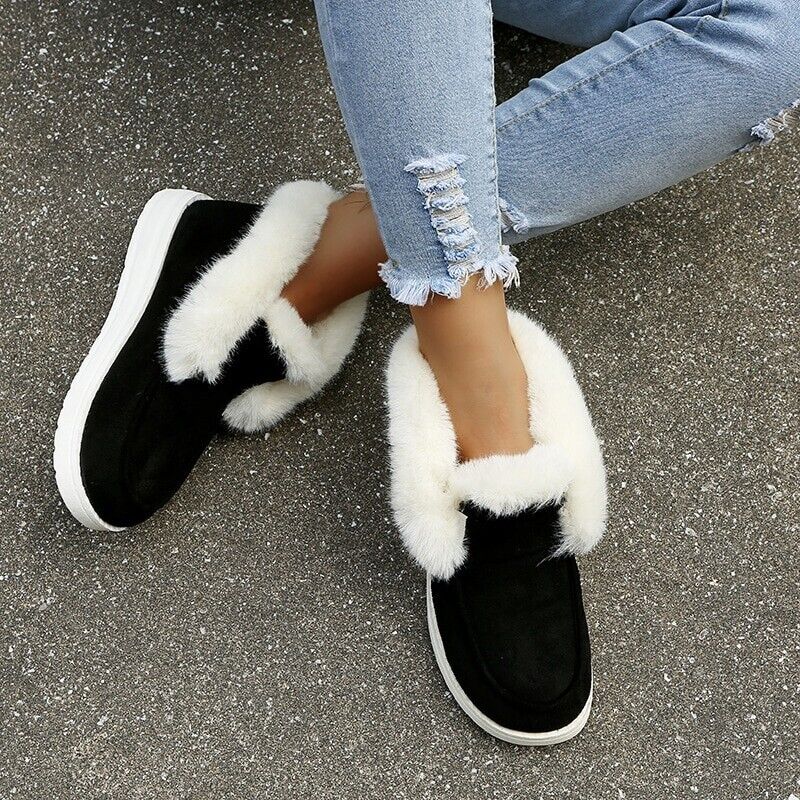 R&B | Winter Mokassins - Wildleder Slip-On Mokassins mit Pelzfutter