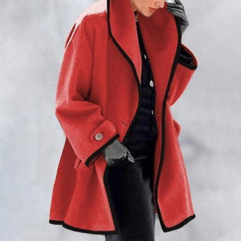 R&B | Eleganter Damen Winter Trenchcoat Mit Doppelknöpfen | Ideal Für Herbst & Winter