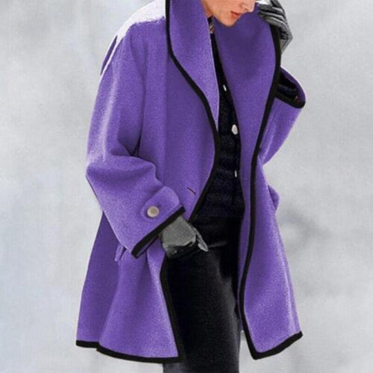 R&B | Eleganter Damen Winter Trenchcoat Mit Doppelknöpfen | Ideal Für Herbst & Winter