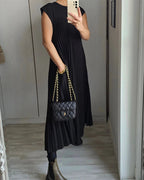 R&B | Smarte Plissee Baumwollkleid