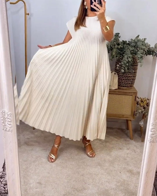 R&B | Smarte Plissee Baumwollkleid