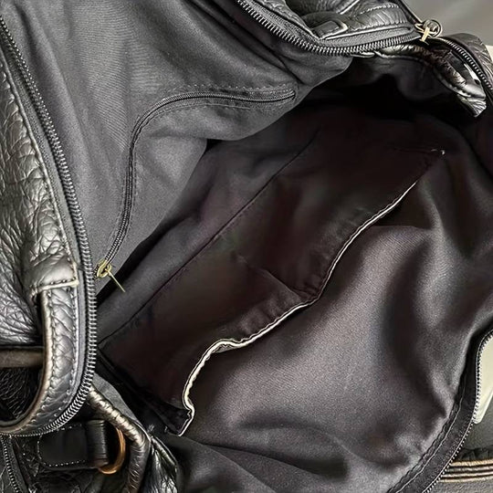 R&B | Luxus Schwarze Lederhandtasche