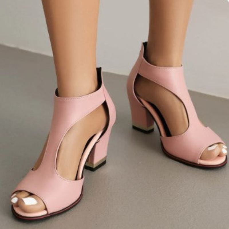 R&B | Sandalen Damen Bequem mit Absatz Schwarz