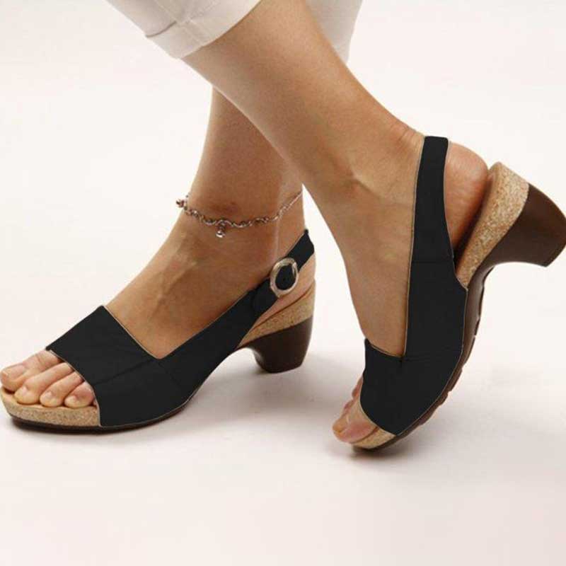 Heidi-Mode | Orthopädische Sandalen mit Absatz Stilvoller Komfort und Unterstützung
