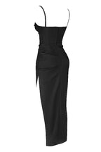 R&B | Plissiertes Korsett Midikleid