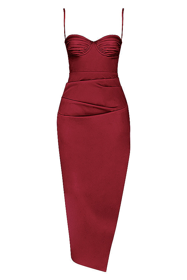 R&B | Plissiertes Korsett Midikleid