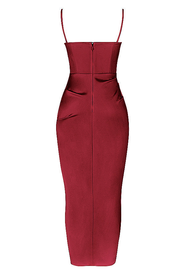 R&B | Plissiertes Korsett Midikleid