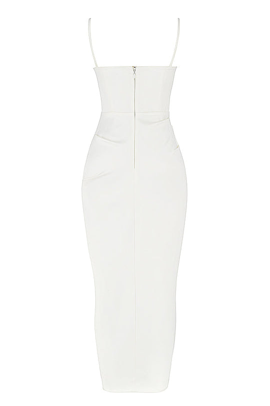 R&B | Plissiertes Korsett Midikleid