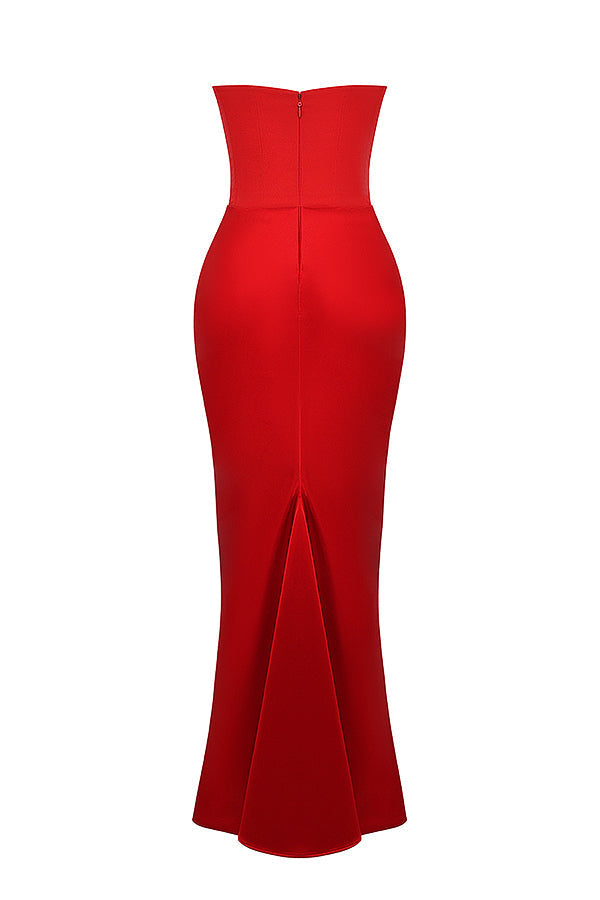 R&B | Trägerloses Korsett Maxi Kleid