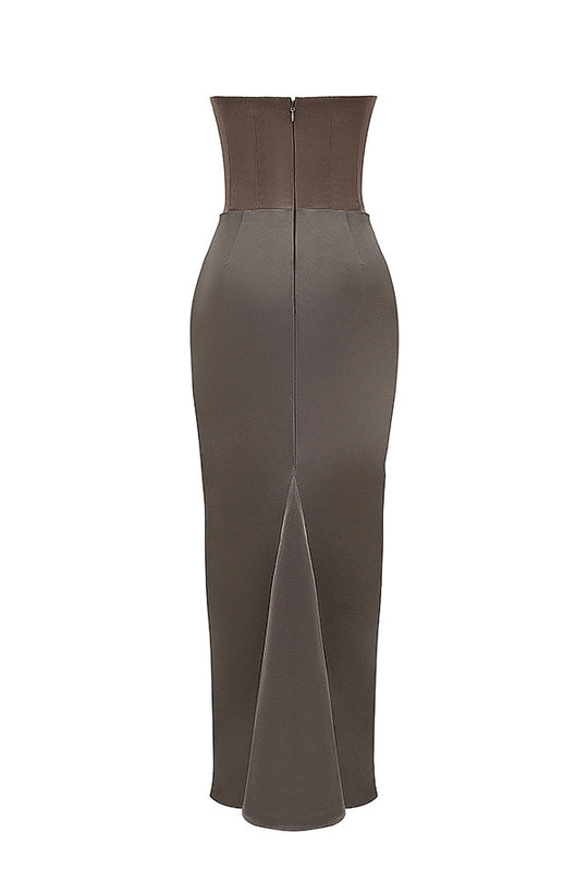R&B | Trägerloses Korsett Maxi Kleid