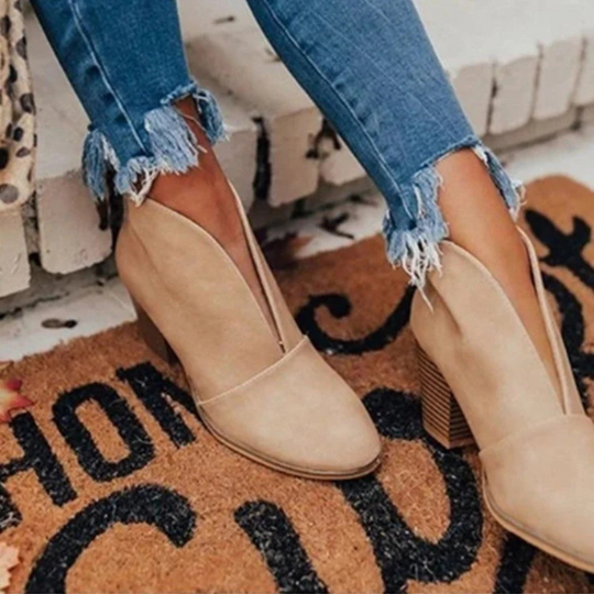 Schicke Bequeme Glitzernde Hochhackige Leder Damen Stiefel R&B